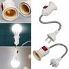 EU / US Plug E27 Lamp Base with Switch White Light Holder Durable Bulb Adapter Bedroom