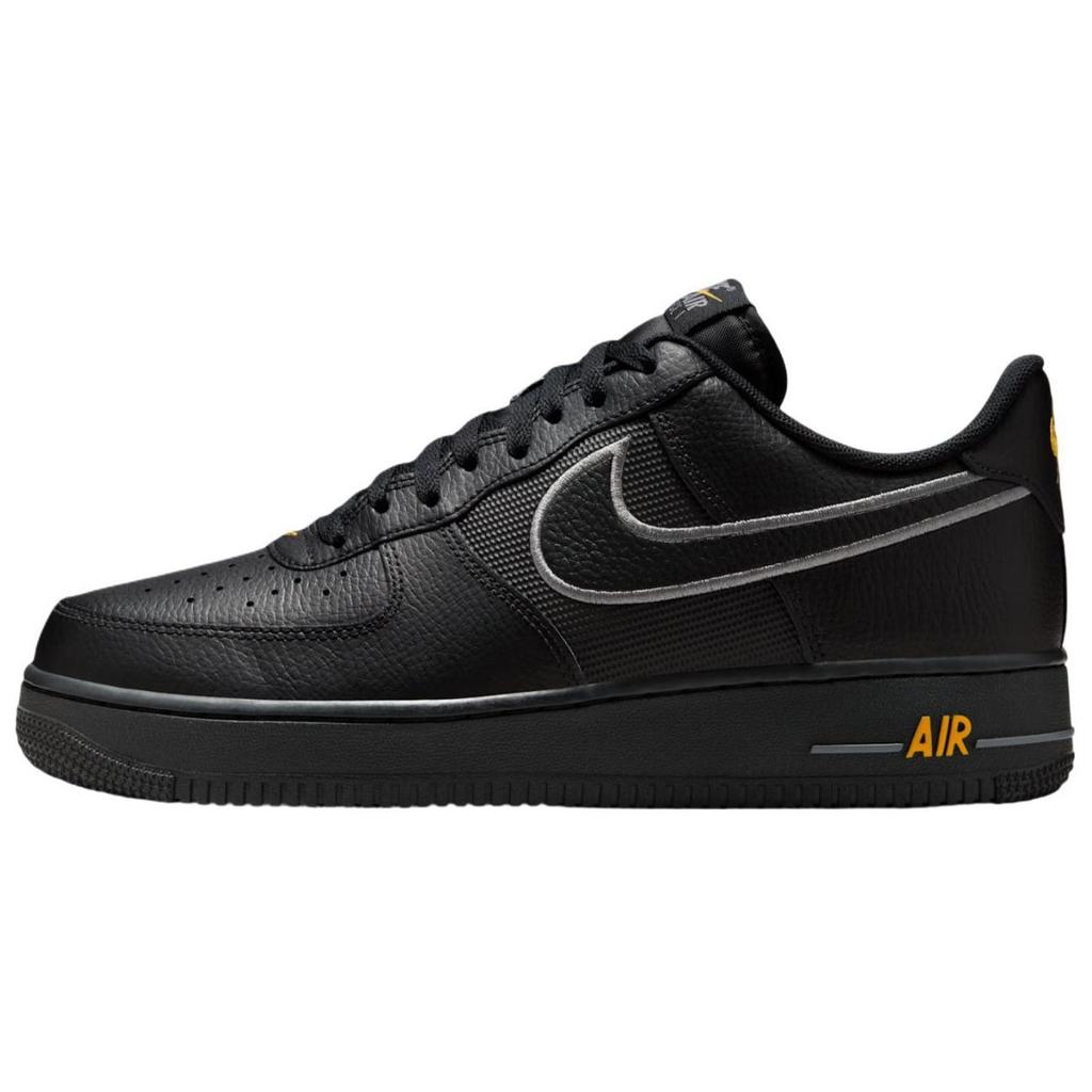 Nike Air Force 1 Low Black Laser Orange Men Sneakers Metallic-Silver IB7677-001