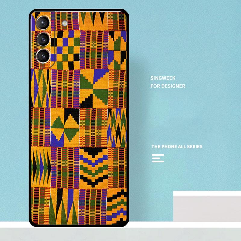 African Wax Fabric Case For Samsung Galaxy S25 Ultra S25 FE S20 S21 S22 S23 Plus S9 S10 S24 Ultra Phone Cover