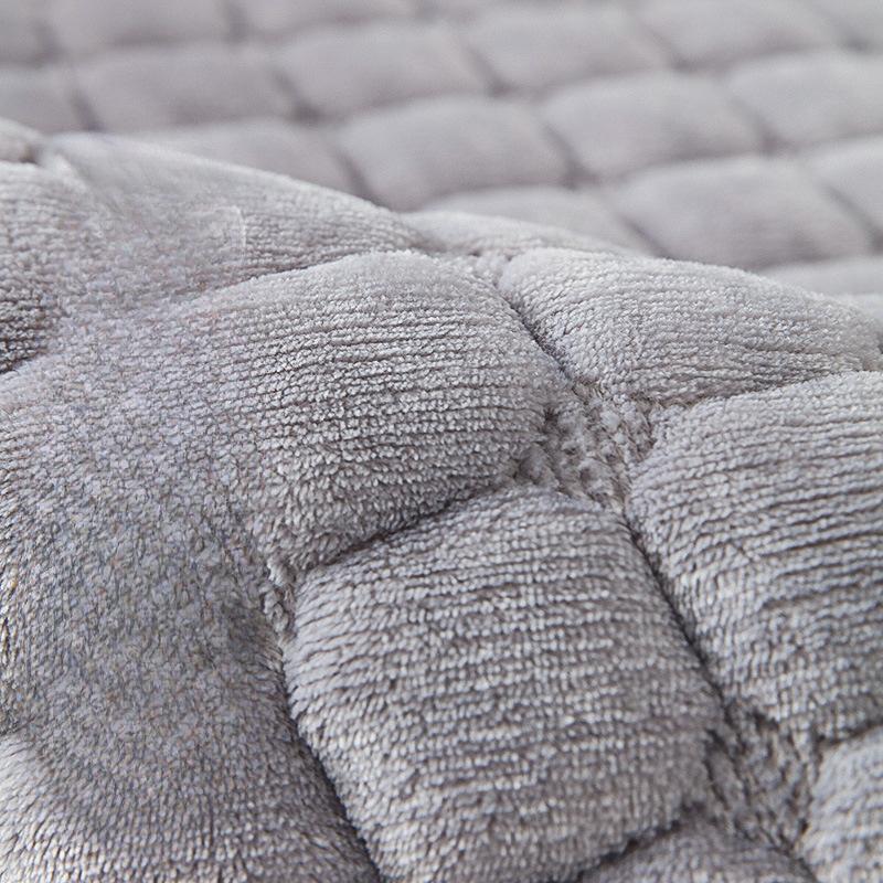 Winter Plush Sofa Cushion Modern Simple Seat Cushion Thickened Non-slip Leather Sofa Cover Winter Cover Cloth European Style