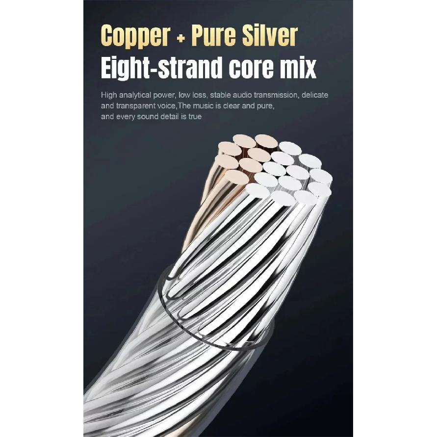 OTG Type C Micro USB Headphone Audio Cables Hifi Adapter 4N Pure Silver Wire Amplifier Sound Card USB C Data Cable Converters