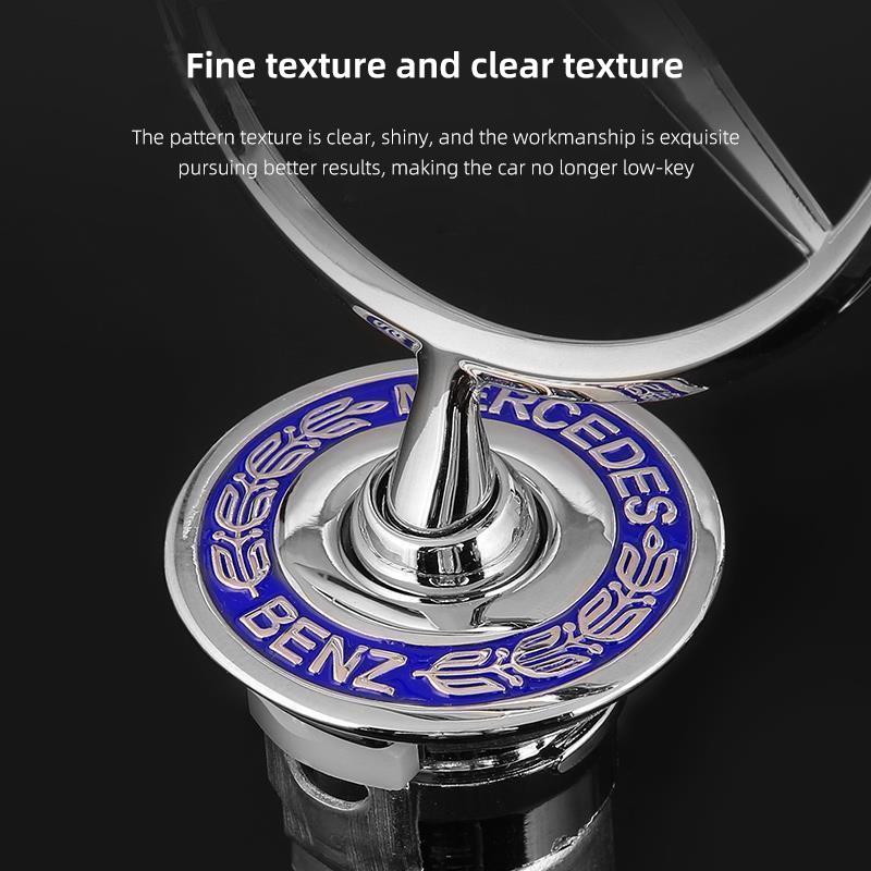 GLC GLB 1Pcs Metal Car Hood Badge Front Chrome Logo Hood Marking For Mercedes Benz C E S Class W204 W205 W212 W213 W211 W220 W2