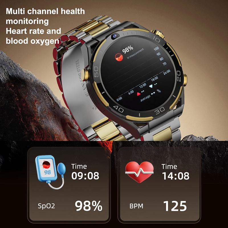 Умные часы 5G Wifi DDR4 6+128G GPS SIM-карта Умные часы 4G телефон часы 1,5-дюймовый AMOLED двойная камера 6G+128G память