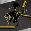 High-Gloss Metallic Gold & Silver Waterproof Paint Markers - Perfect for Signature & Greeting Card Art.
