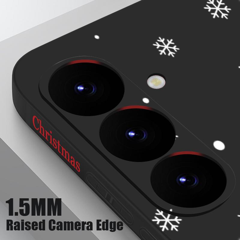 Рождественский Медведь Лось Чехол для Телефона для Samsung Galaxy S25 Ultra S24 Plus S22 S23 S21 FE A15 A16 A17 A35 A36 A54 A55 A56 Противоударный Мягкий TPU Чехол со Шнурком