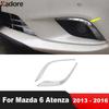 Накладка на противотуманную фару (бровь) для Mazda 6 Atenza 2013-2015 2016, хромированная полоска на веко противотуманной фары, аксессуары