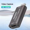 Карта видеозахвата Адаптер преобразователя HDMI в USB Адаптер захвата видео 4K для записи аудио