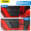 TESIN Metal Car Front Rear Door Storage Box Door Side Insert Organizer Box Pockets for Jeep Wrangler JK 2/4 Door 2011-2017
