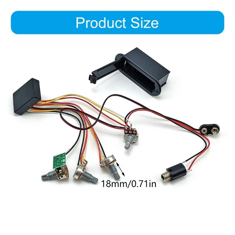 Набор звукоснимателей для электробас-гитары, аксессуар для музыкального производства для точной регулировки звука и разнообразного управления тоном