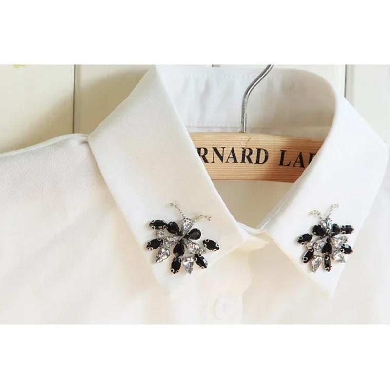 Linbaiway Women's Detachable Collar Shirt Fake Collar White Decoration Ladies False Collar Necklace Dress Blouse Top Accessories