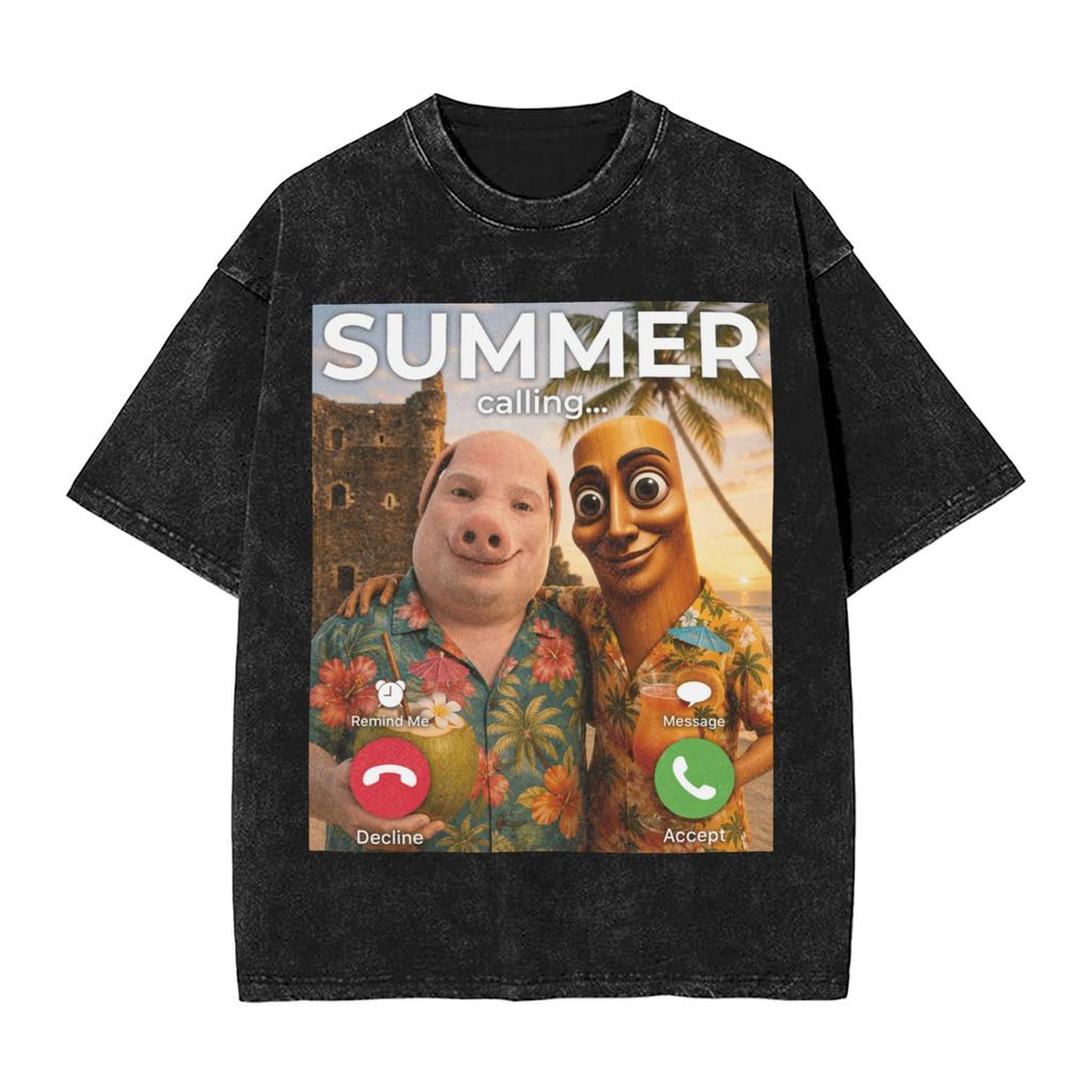Men's Tung Sahur There Is Motion At Your Front Door Brainrot Meme T Shirts Top Tees Summer Vintage T Shirt O-Neck Casual Tshirt