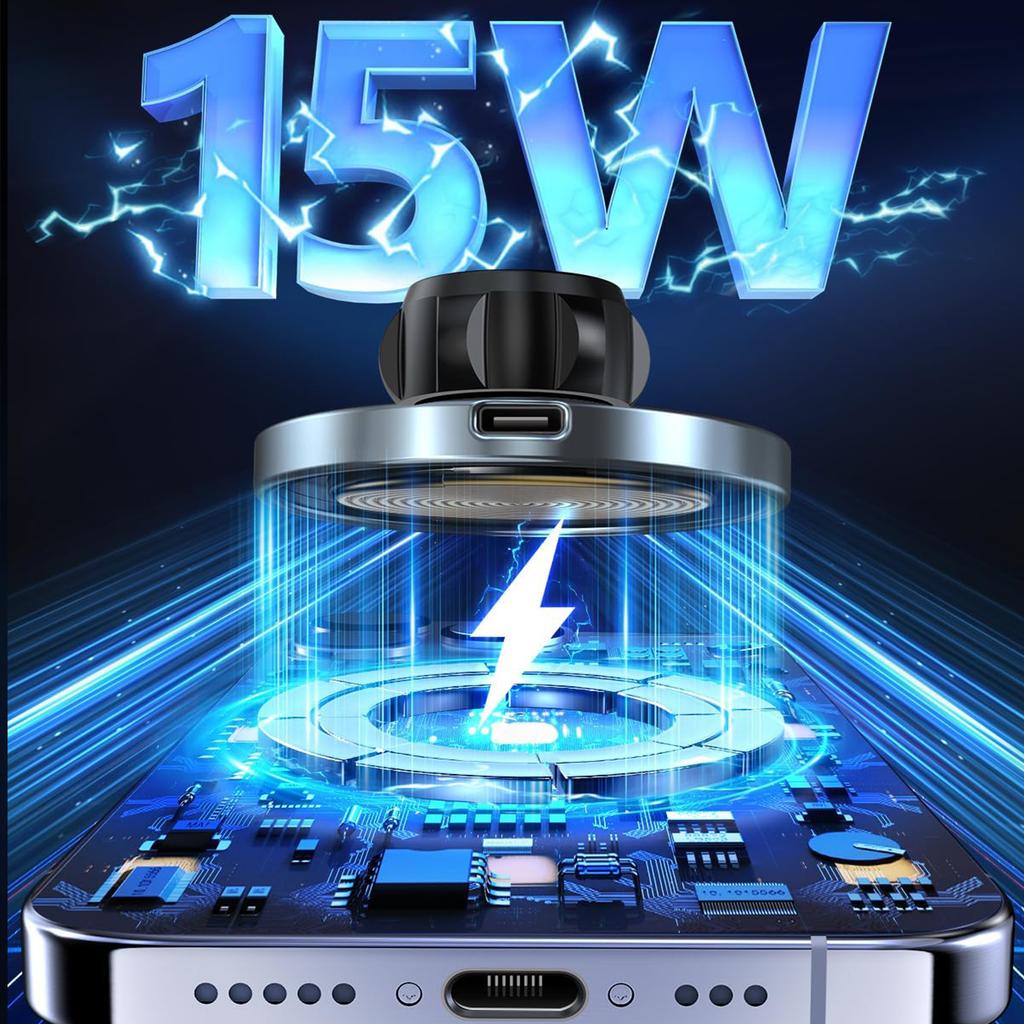 Magnetic Wireless Car Phone Charger Adapter 15W Air Vent Car Phone Holder for iPhone 16 15 14 13 Pro Max Plus 12