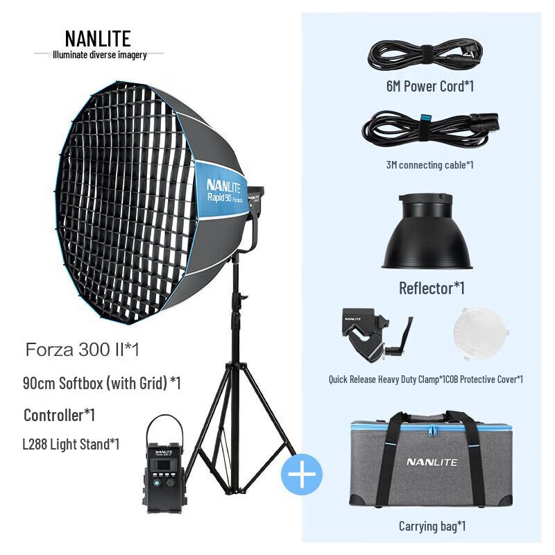 Светодиодные видеосветильники NANLITE Forza 300 II и 300B II