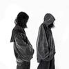 Oversized Distressed Hoodie Men Women Streetwear Style With 3D Printed Graphic Loose Fit Heavyweight Cotton Blend