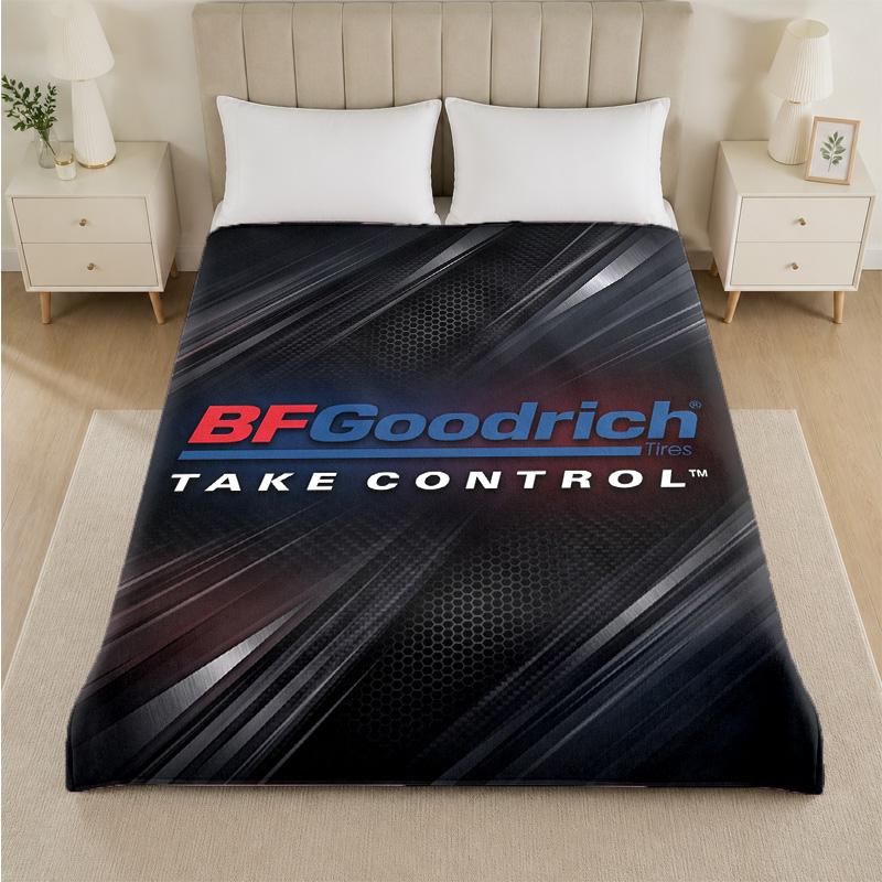 BFGoodrich Print Flannel Blanket Cozy Lightweight Plush Throw Blanket For Bed Sofa Household Use
