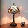 Modern Stained Glass Table Lamp,crystal Bed Style Table Light, Handmade Desk Bedside Night light,Blue Dragonfly Table Lamps