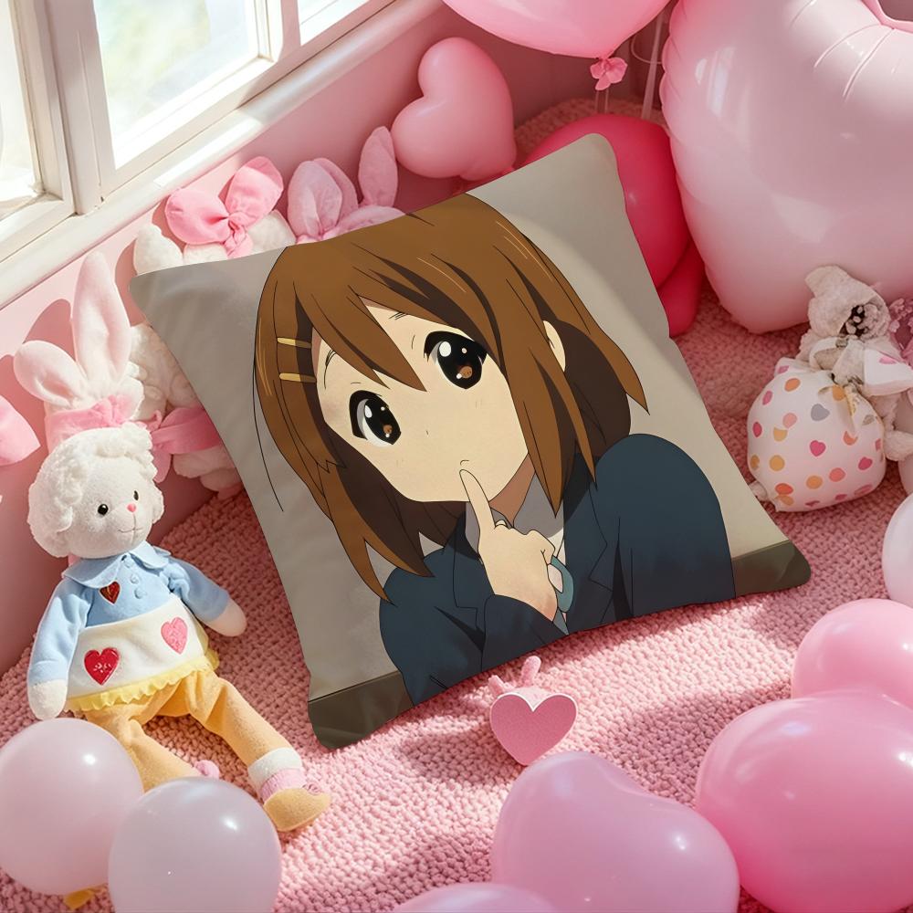 Милый Аниме K-K-ON Классический Чехол на Подушку с Принтом Наволочка для Гостиной Диванной Подушки и Декора Спальни