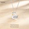 Подвеска-лебедь Hengyi Zhan Dreamy для женщин - Серебро S999, Легкая роскошь, Цепочка на ключицу