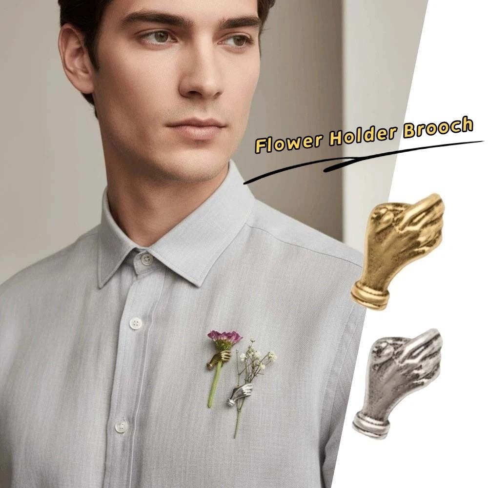 Three-Dimensional Design Hand Shaped Brooch Vintage Lapel Jewelry Unique Birthday Gift