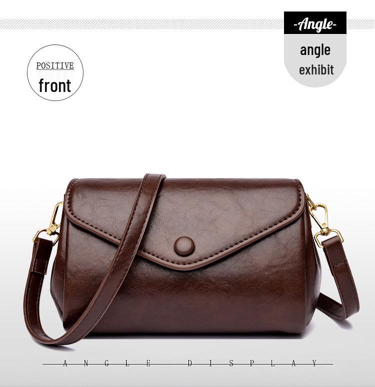 Осенняя женская сумка кроссбоди из текстурированной кожи растительного дубления - Модная, Универсальная, Ретро-дизайн в нескольких цветах.