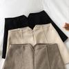 Шорты женские зимние шерстяные с высокой талией однотонные на молнии студенческая повседневная верхняя одежда тонкий корейский стиль универсальные модные элегантные шорты трапециевидной формы