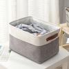 Foldable Fabric Storage Basket with Reinforced Handle Large Capacity Strong Load-bearing Multi-Purpose Organizer Clothes Toys Storage Bin