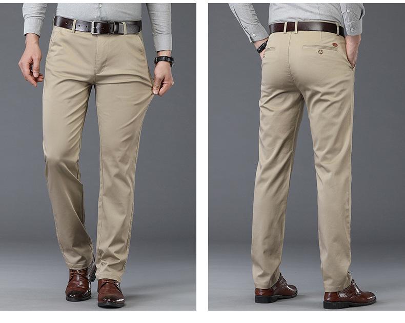 Men's Slim Fit Casual Pants - Elastic, Comfortable, Skin-Friendly, Suitable for Business or Casual Wear In Spring, Autumn, and All Seasons.