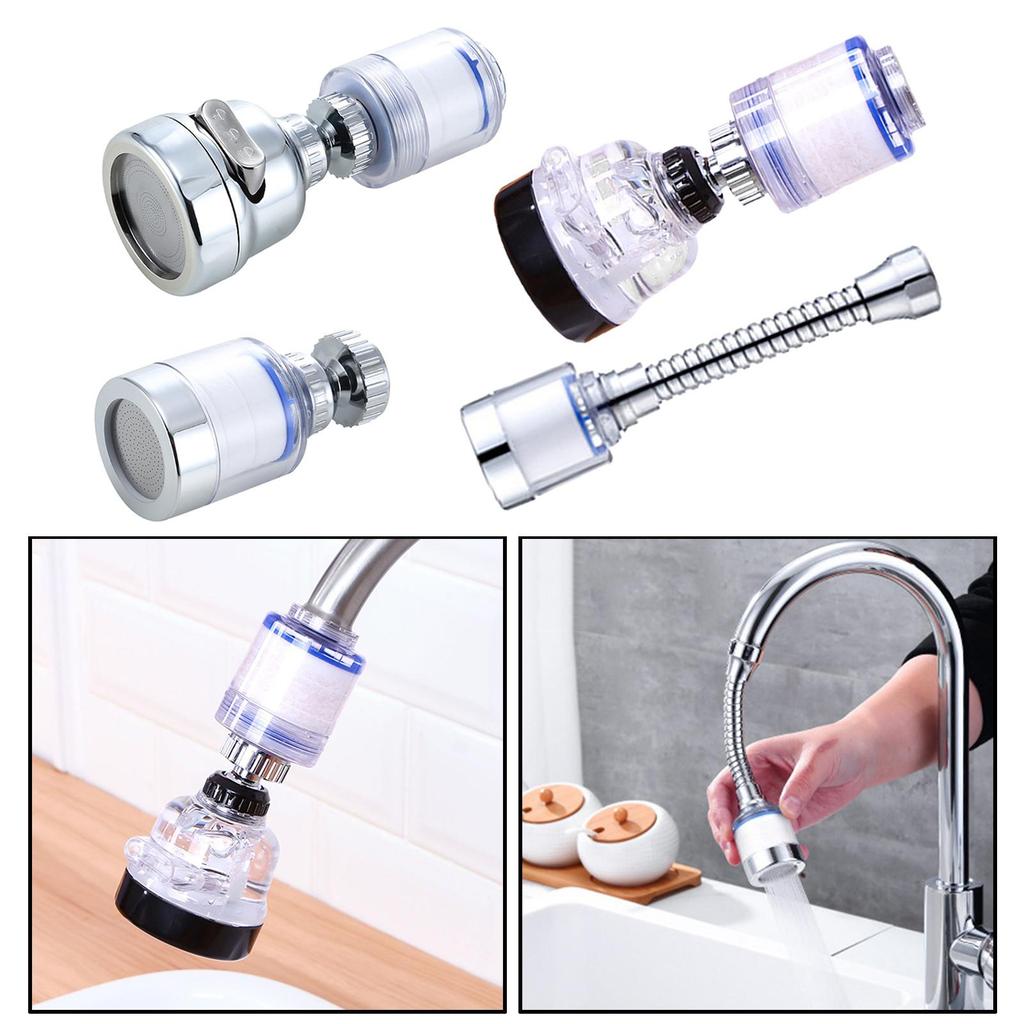 360 Rotation Tap Faucet Water Filter Reduces PP Cotton Calcium Sulfite