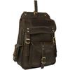 Vintage Full Grain 21 Inch Leather Laptop Large Backpack Casual Bookbag Daypack Camping Travel Rucksack Knapsack