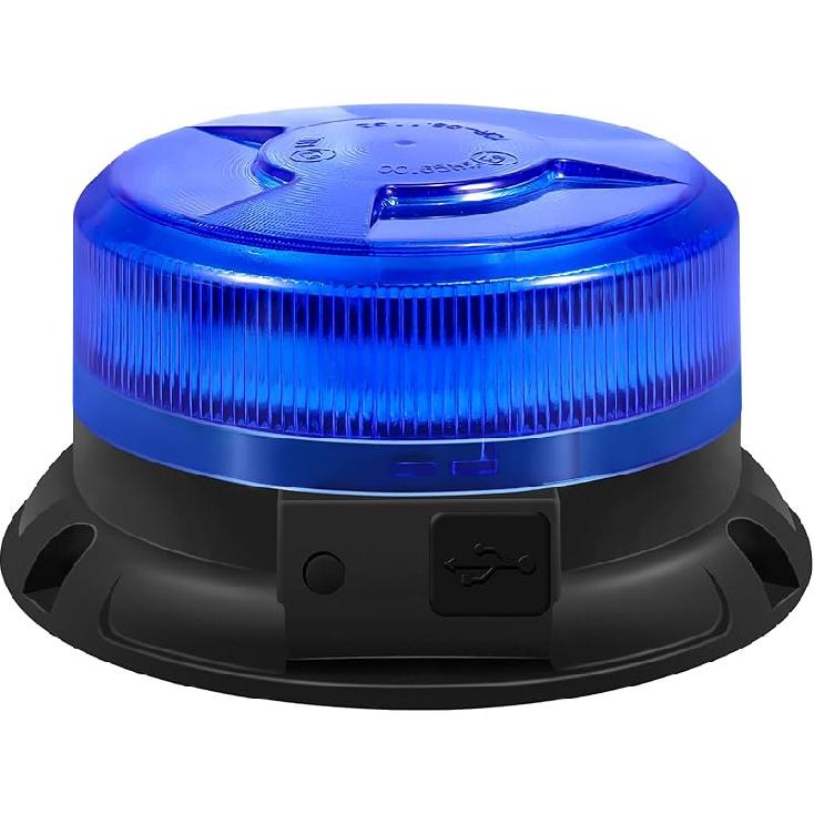 AnTom Magnetic Wireless Strobe Light, Waterproof Rechargeable LED Beacon Lights For Trucks, Vehicle Emergency Flashing Warning,