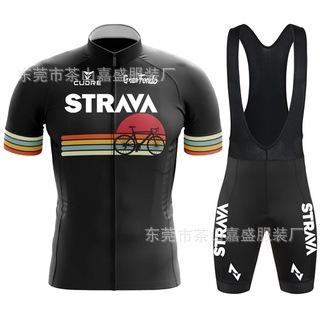 2025 for STRAVA short-sleeved set, bicycle road bike cycling suit, quick-drying, breathable and sweat-absorbing