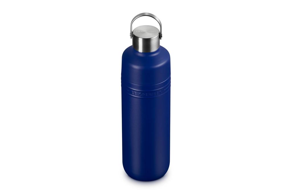 Le Creuset Water Large Azure Stainless Vacuum Wide Easy To Easy To On the Convenient To Carry Bottle, Bottle, Capacity, 1000ml, Blue, Steel,