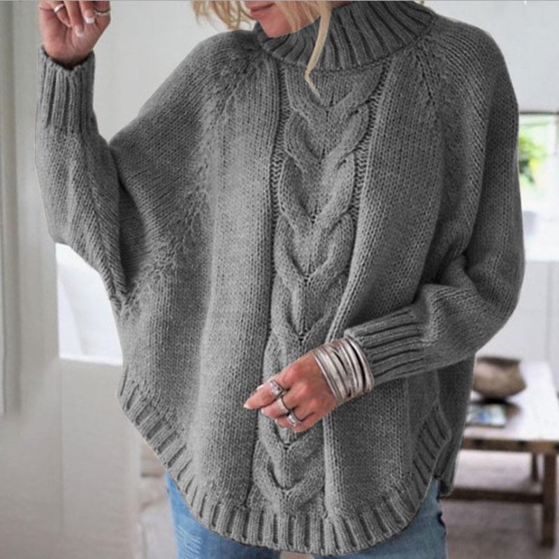 Women Sweater Casual Pullovers Autumn Winter Basics Knitted Loose O Neck Batwing Sleeve Elegance Sweet Female Clothing