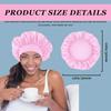 Pure Silk Satin Sleep Bonnet - Wide Band Hair Protection for Curly/Natural Hair, Mulberry Silk Cap for Night&Shower Use (Unisex)