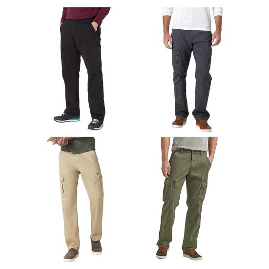 Мужские брюки-карго с 6 карманами для быстрого доступа к хранению вещей, свободные, прямые, на молнии с пуговицами