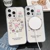 Чехол Magsafe с милым мультяшным рисунком, чехол для телефона с беспроводной зарядкой для iPhone 15 14 Pro 13 Pro Max 12 11, чехлы для iPhone15