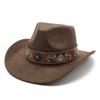 Autumn And Winter Suede Top Hat Minority Style Fashion Hat Men And Women Couple Hat Western Cowboy Jazz