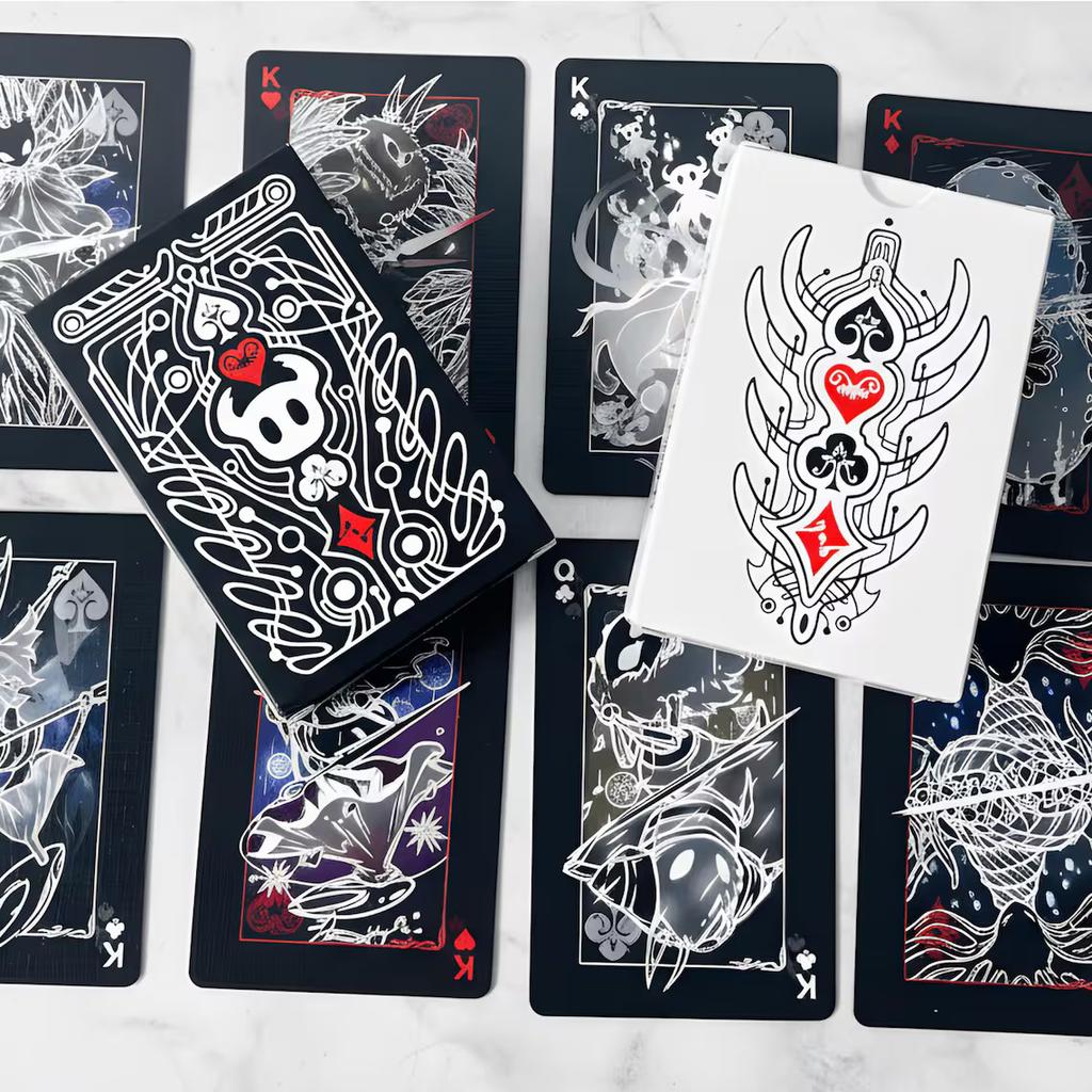 Hollow Knight Стандартный набор игральных карт Черно-белая карточная игра Группа карт Портативная креативная настольная игра Подарочная коллекция
