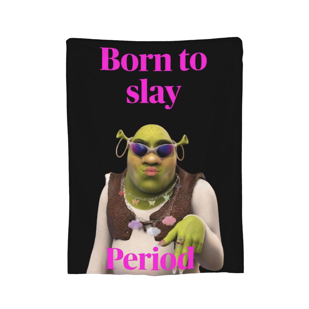 Смешные одеяла с лицом Шрека Коралловый флис Плюшевые Весна Осень Многофункциональные Супертеплые пледы для офиса Коврик