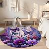 Butterfly Round Carpet Perfect for Hallway Foyer Playrooms Dining Room Anti-slip Round Rug Office home decor