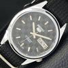 REFURBISHED SEIKO 5 AUTOMATIC MENS WATCH JAPAN MADE BLACK DIAL CUSTOM A440129-2 QV90-a440129