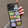 Милый мультяшный чехол для телефона с принтом слогана в стиле Ins для iPhone 16 15 14 13 12 11 Pro Max X XR XS 7 8 Plus Mini SE 2020 2022 Funda
