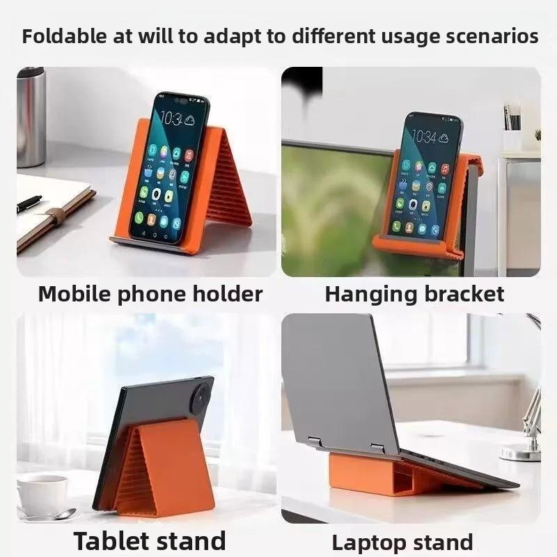Soporte plegable de silicona para teléfono, tableta y portátil, diseño creativo universal