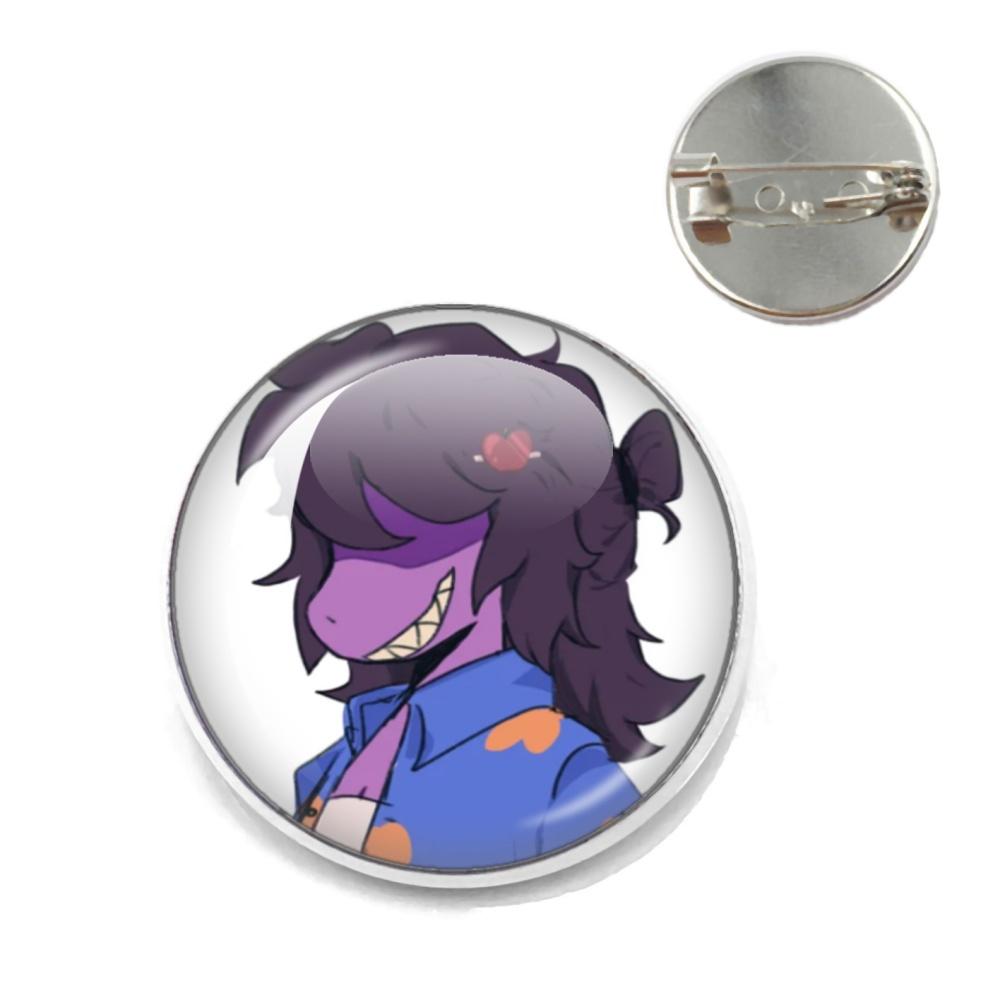 Игровой персонаж Deltarune Сьюзи Забавный Мем Металлические Значки Креативная Булавка на Лацкан Декор Любитель Мультфильмов Металлическая Брошь Воротник Подарок Украшение