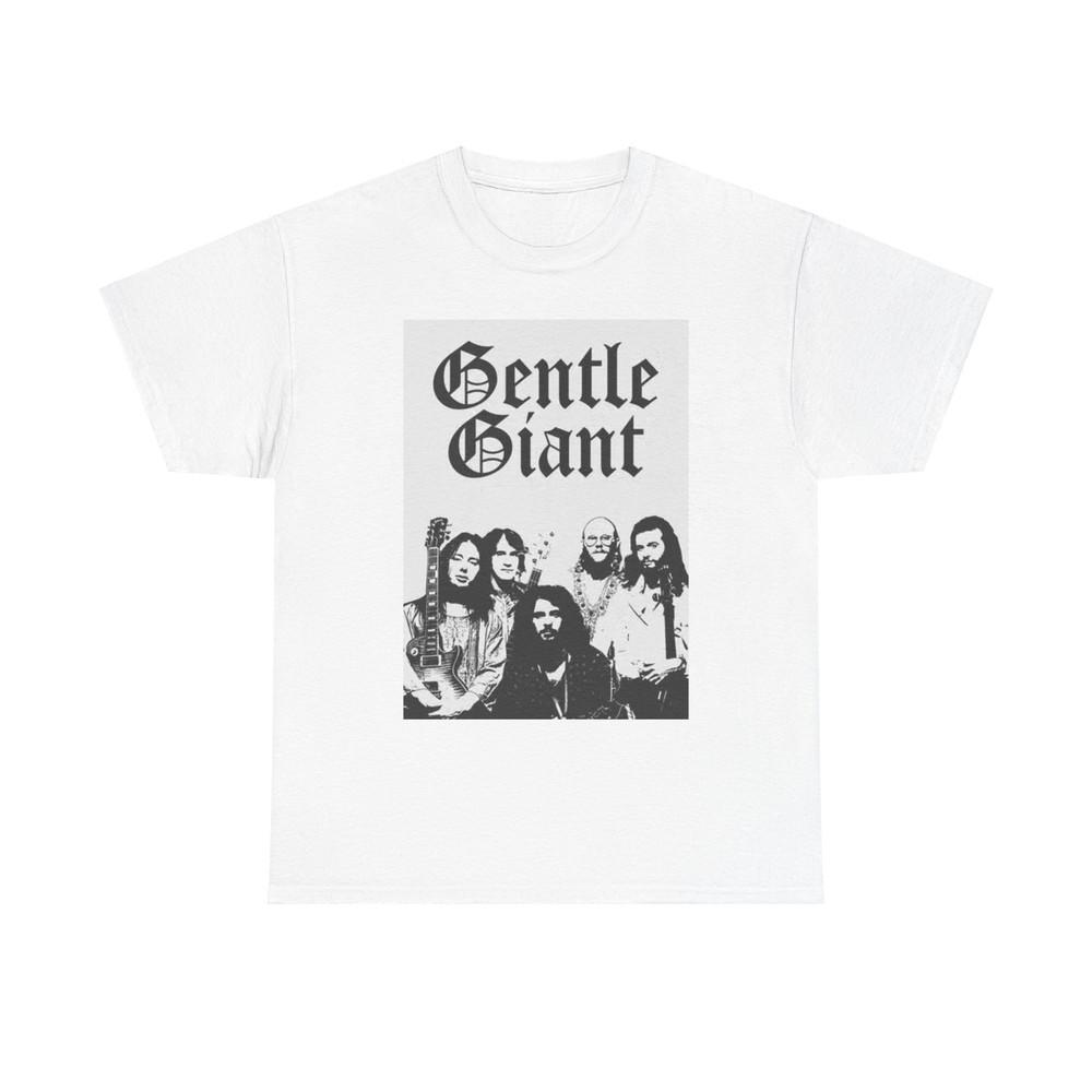 Графическая футболка Gentle Giant Винтажная футболка с изображением рок-группы Унисекс Тяжелый хлопковый футболка Унисекс футболка
