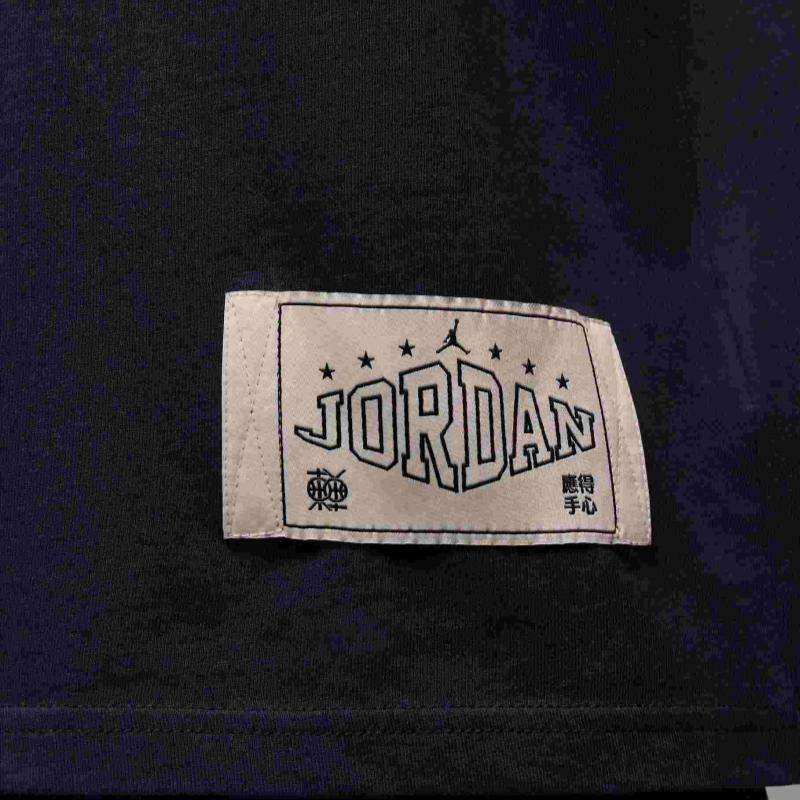 Jordan Спортивная футболка Dongdan Dri-FIT Быстросохнущая Мягкая Удобная с Коротким Рукавом Со спущенным плечом Женские Топы Серо-Черный Средний Оливково-Зеленый HV1273045