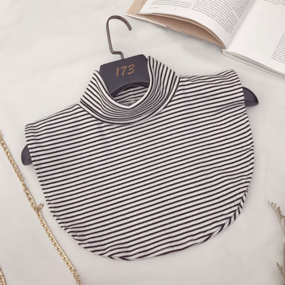 Женский съемный ветрозащитный вязаный гольф теплый фальшивый воротник шарф