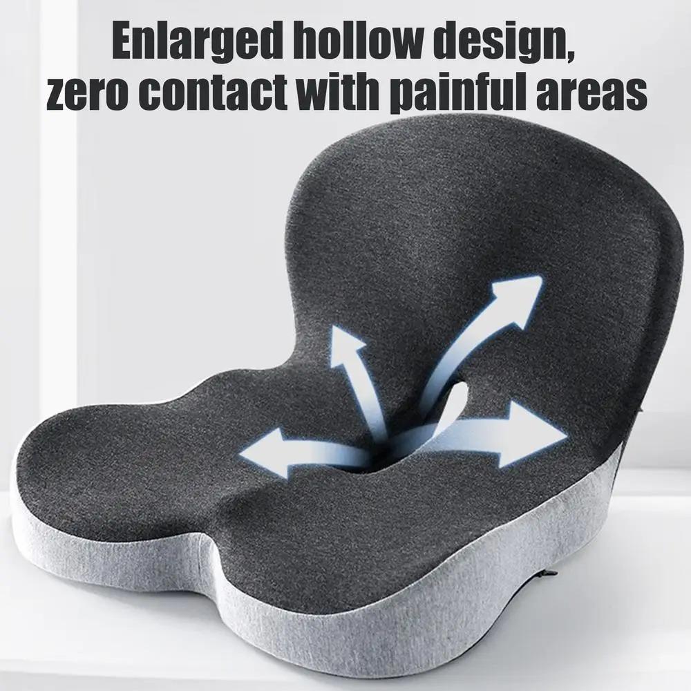 Breathable Memory Foam Backrest Cushion Non-Slip Driving Comfort Cushion Truck Driver