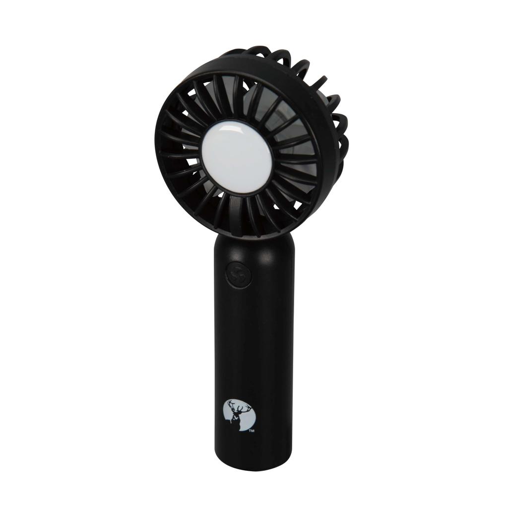 Captain Stag Уличный Портативный Вентилятор Ручной Вентилятор Компактный Ручной Вентилятор Регулировка Скорости Ветра USB Перезаряжаемый Ремешок в Комплекте Черный (КАПИТАН ОЛЕНЬ) 2-лопастной
