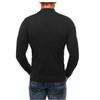 Men's Casual Zipper High Neck Pullover Long Sleeve Fashionable Casual Solid Color Knitted Sweatshirt